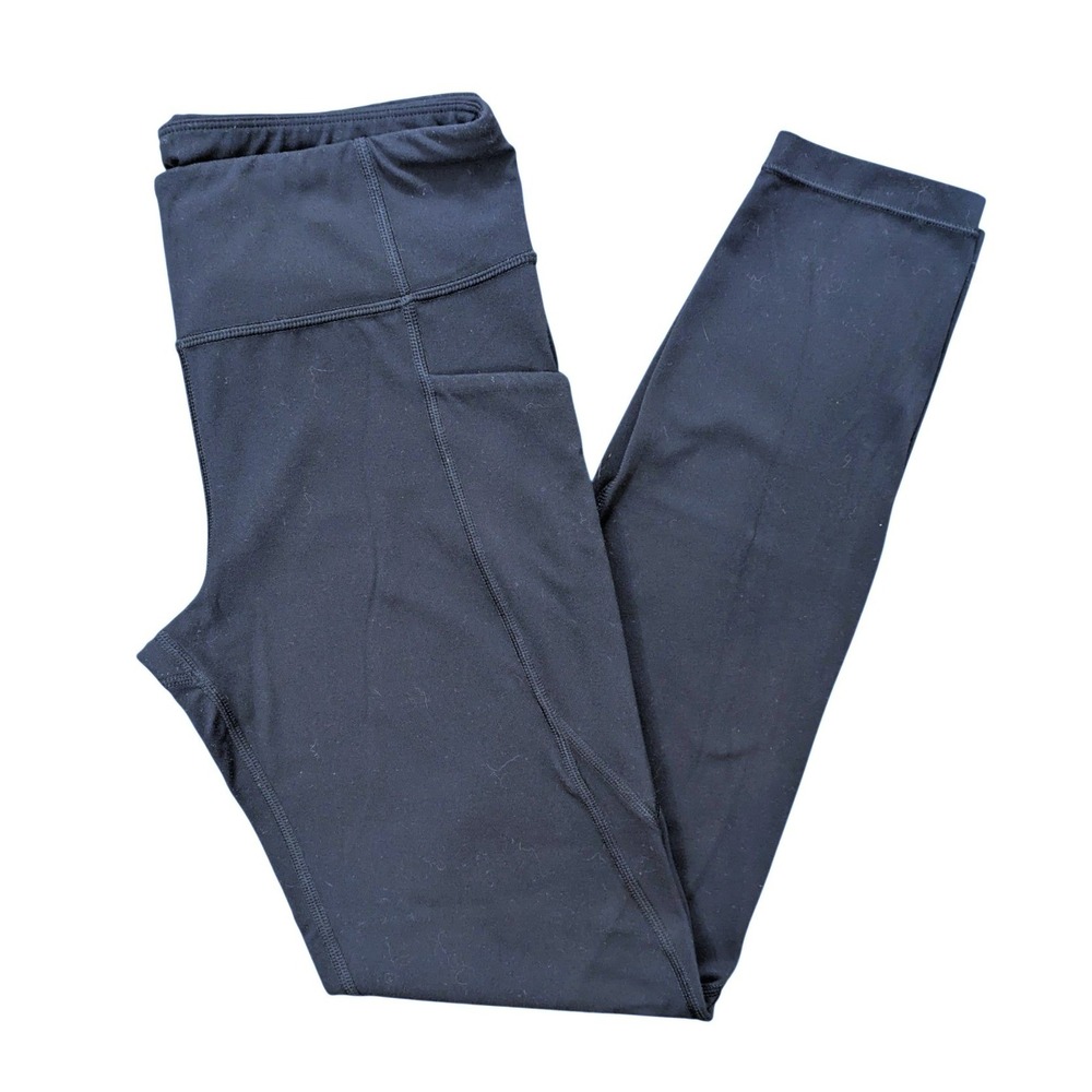 Athleta Girl Stash Your Treasures Tight Navy Leggings Kids XXL 16 Side Pockets - Picture 2 of 8